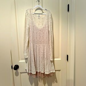 Free People cream lace dress